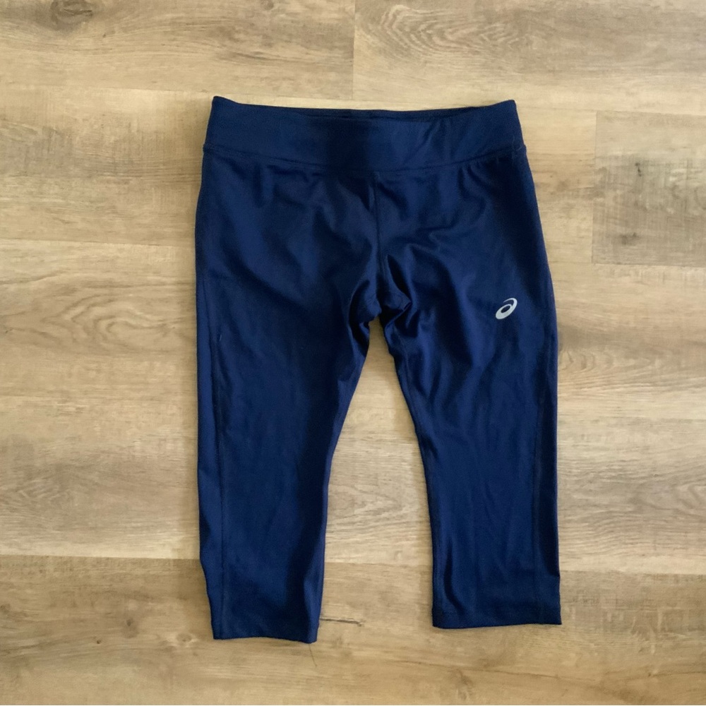 Asics Navy Blue Leggings Womens Medium